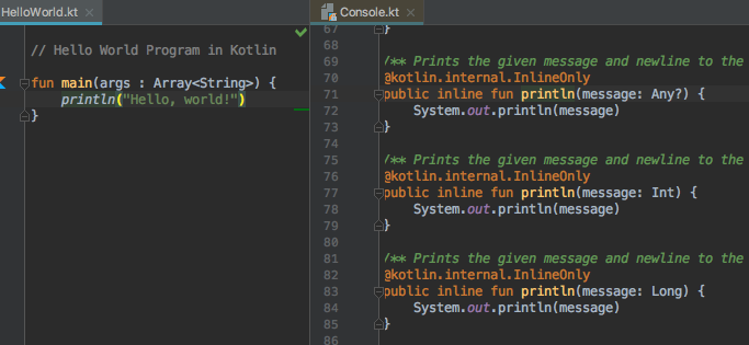 Kotlin 中的 console.kt 声明文件