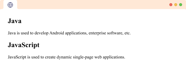 多个 HTML sections