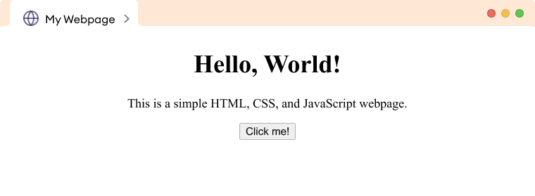 HTML、CSS 和 JS 运作示例。